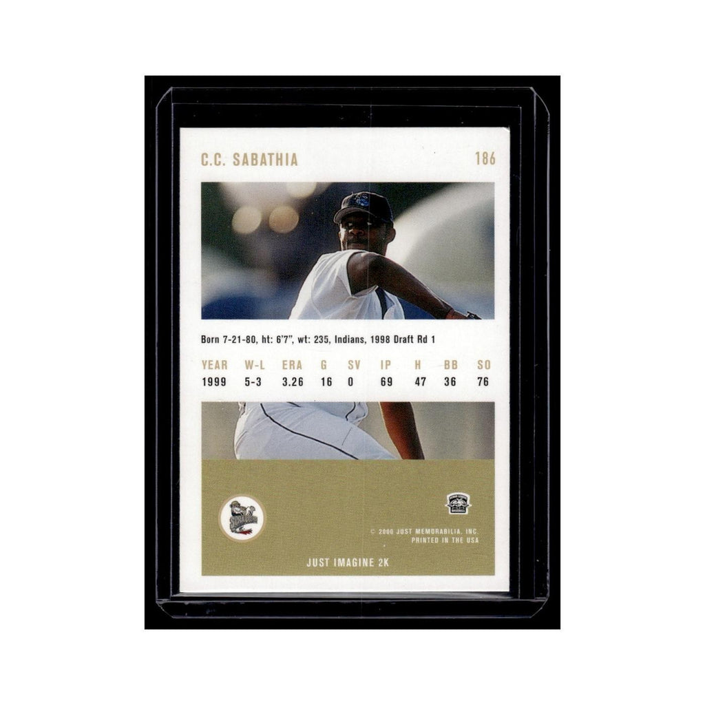 CC Sabathia 2000 Just #186 Mahoning Valley Scrappers Baseball Card NM
