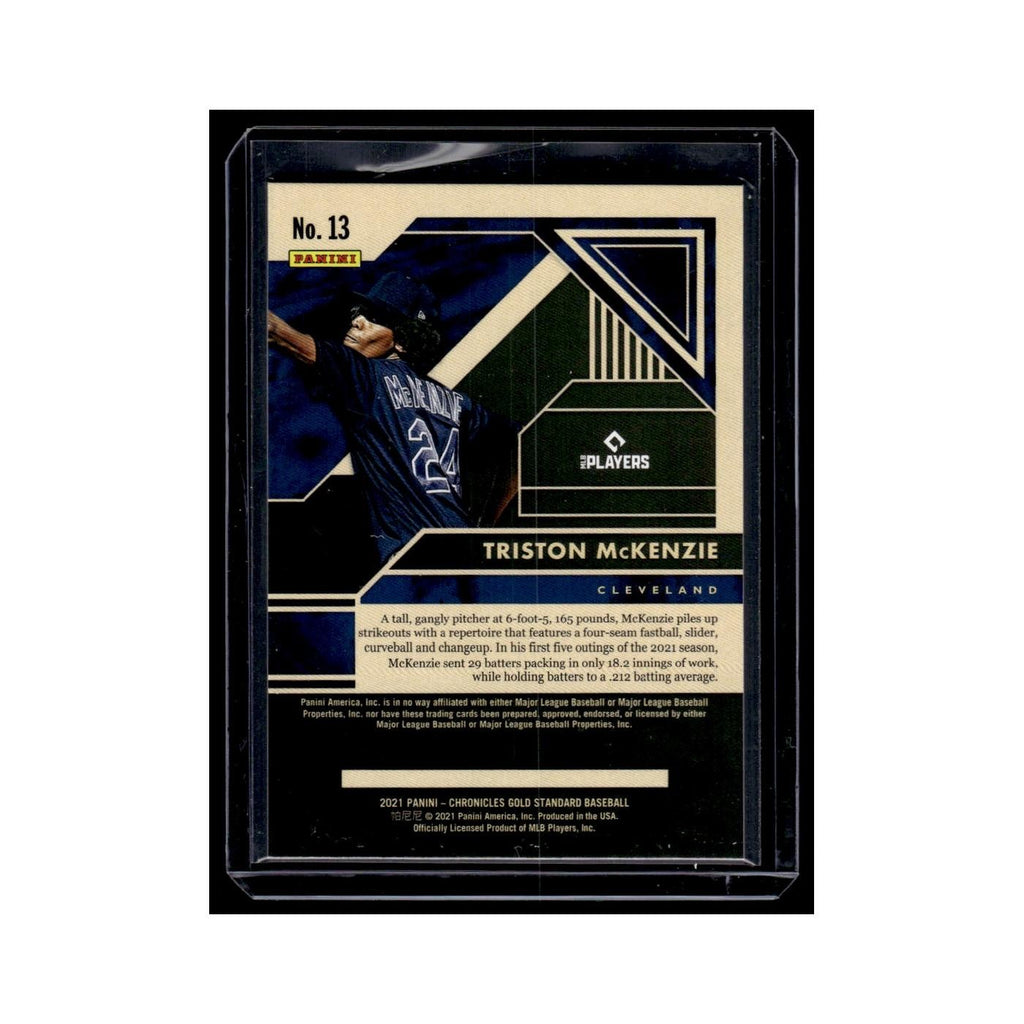 Triston McKenzie Rookie 2021 Panini Chronicles Gold Standard #13 Guardians NM