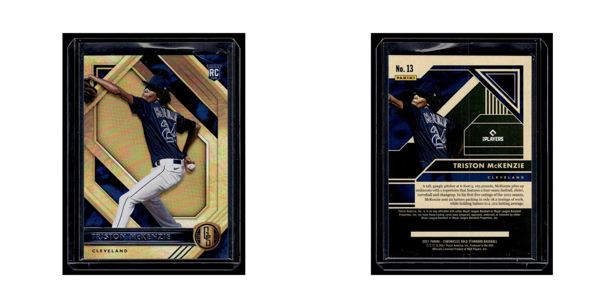 Triston McKenzie Rookie 2021 Panini Chronicles Gold Standard #13 Guardians NM