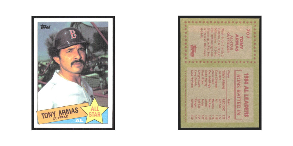 1985 Topps Tony Armas Red Sox #707