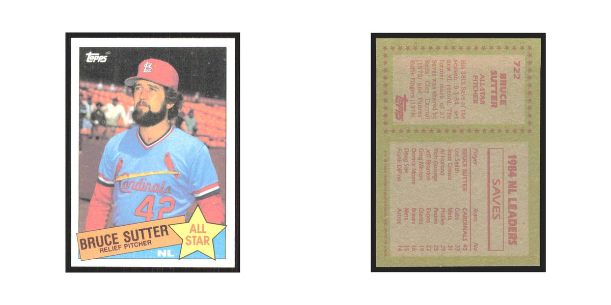 1985 Topps Bruce Sutter Cardinals #722