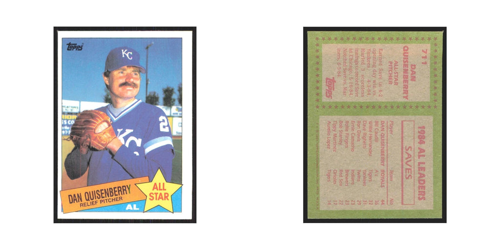 1985 Topps Dan Quisenberry Royals #711