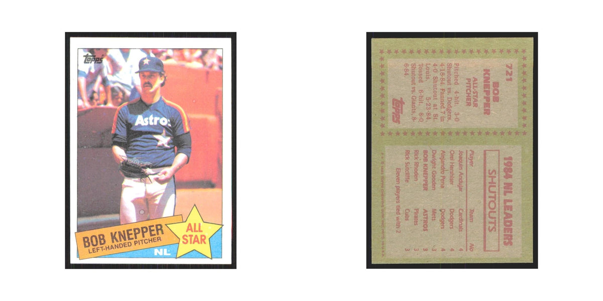 1985 Topps Bob Knepper Astros #721