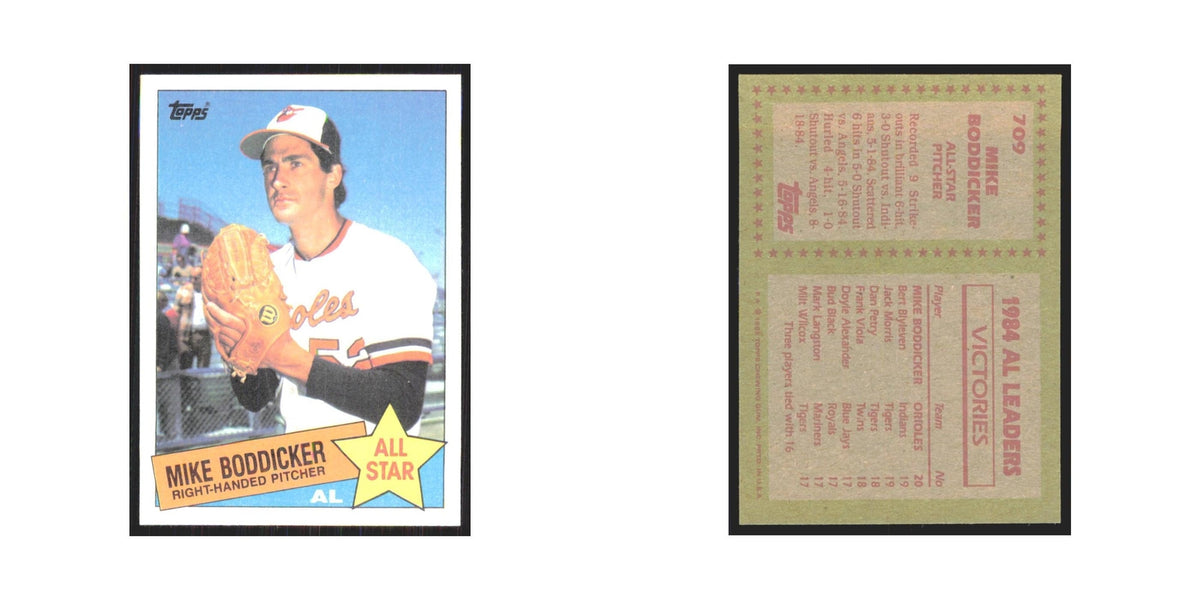 1985 Topps Mike Boddicker Orioles #709