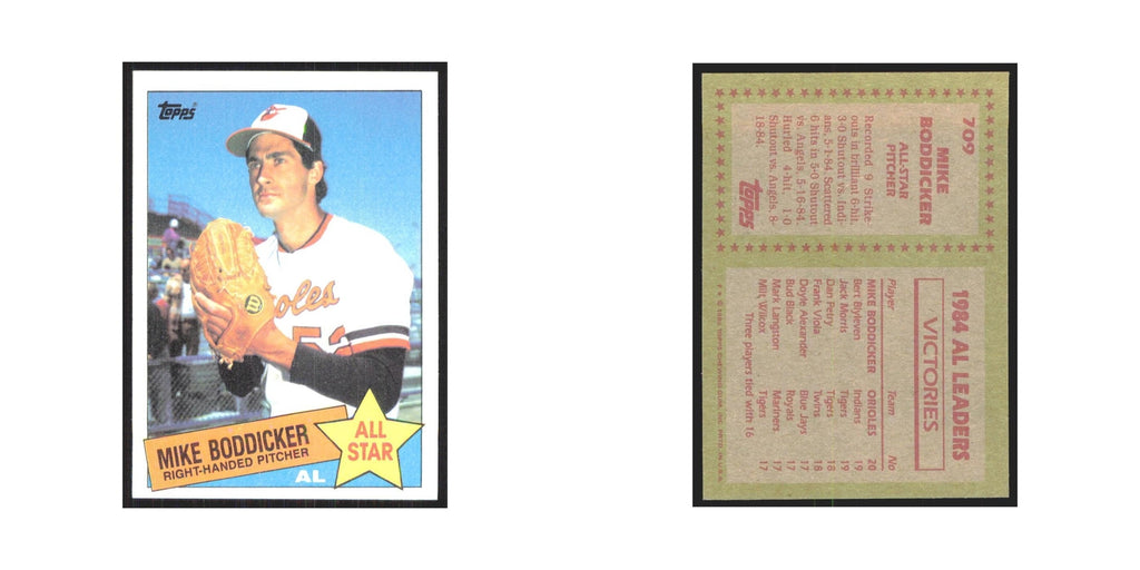 1985 Topps Mike Boddicker Orioles #709
