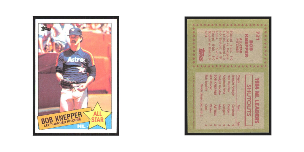 1985 Topps Bob Knepper Astros #721