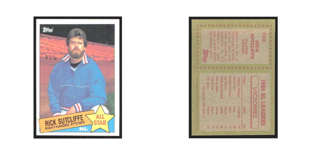 1985 Topps Rick Sutcliffe Cubs #720