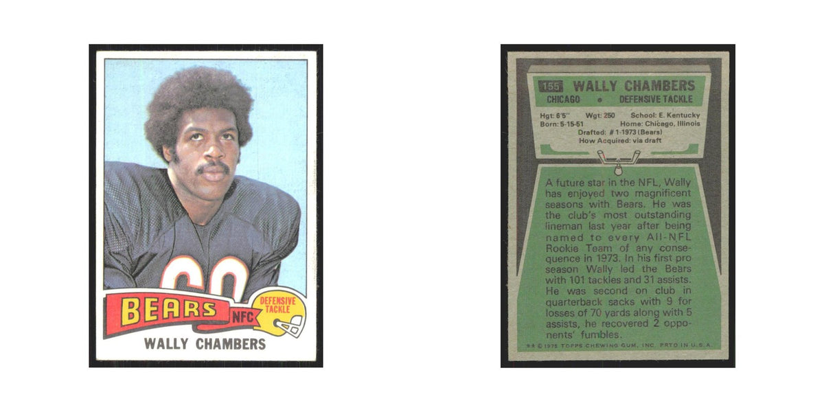 1975 Topps Wally Chambers Bears #155.0