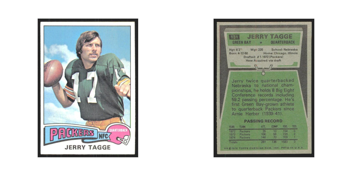 1975 Topps Jerry Tagge Packers #131.0