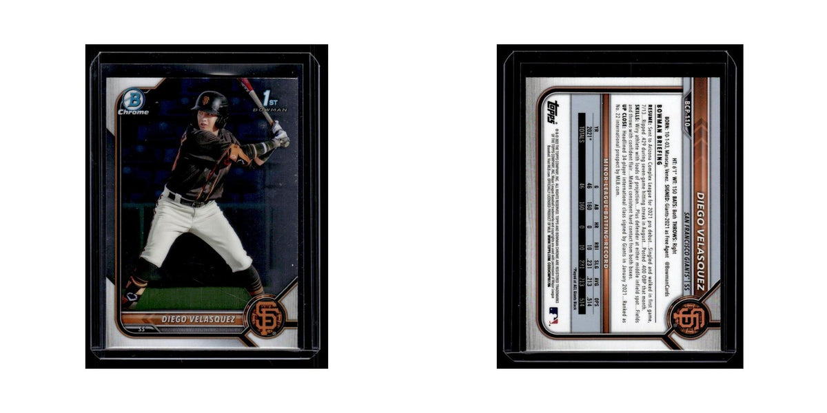 Diego Velasquez 2022 Bowman Chrome Prospects #BCP-110 San Francisco Giants NM