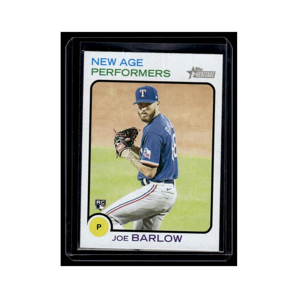 Joe Barlow Rookie 2022 Topps Heritage New Age Performers #NAP-24 Rangers NM