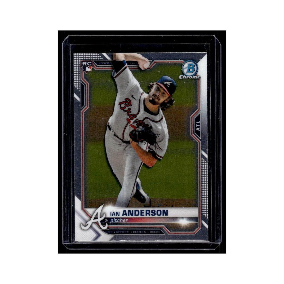 Ian Anderson Rookie 2021 Bowman Chrome #76 Atlanta Braves Baseball Card NM