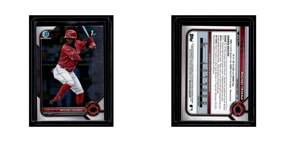 Michel Triana 2022 Bowman Chrome Prospects #BCP-75 Cincinnati Reds NM