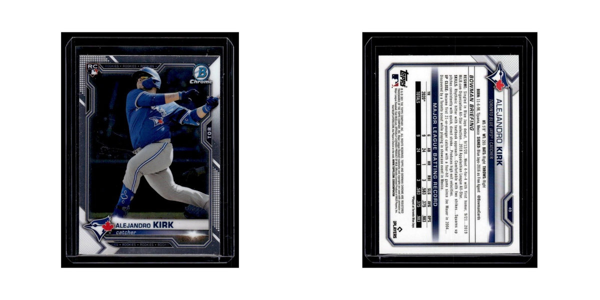 Alejandro Kirk Rookie 2021 Bowman Chrome #49 Toronto Blue Jays Baseball Card NM