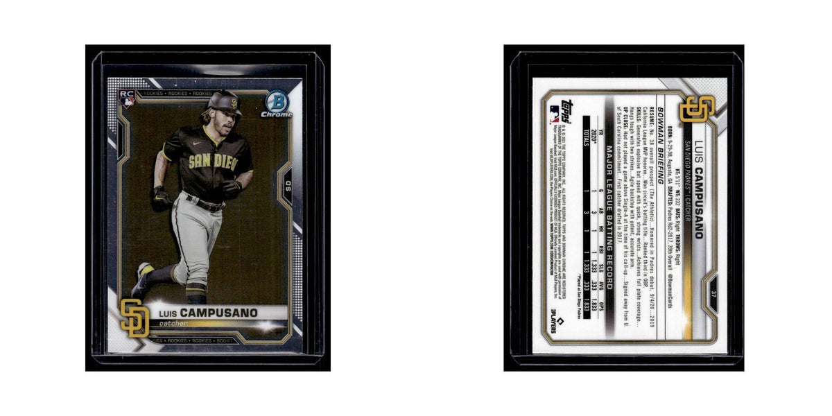 Luis Campusano Rookie 2021 Bowman Chrome #37 San Diego Padres Baseball Card NM