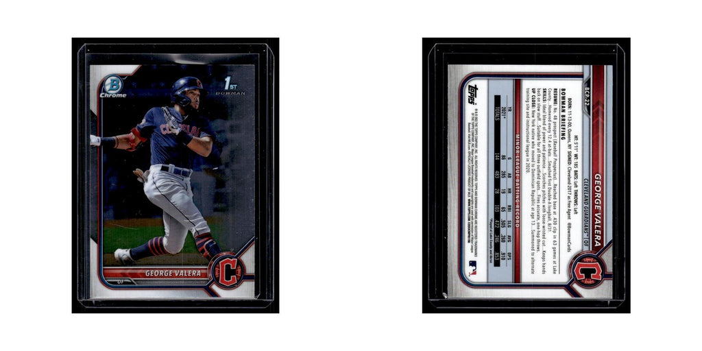 George Valera 2022 Bowman Chrome Prospects #BCP-22 Cleveland Guardians NM