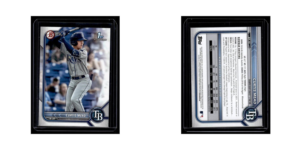 Curtis Mead 2022 Bowman Prospects #BP-10 Tampa Bay Rays Baseball Card NM