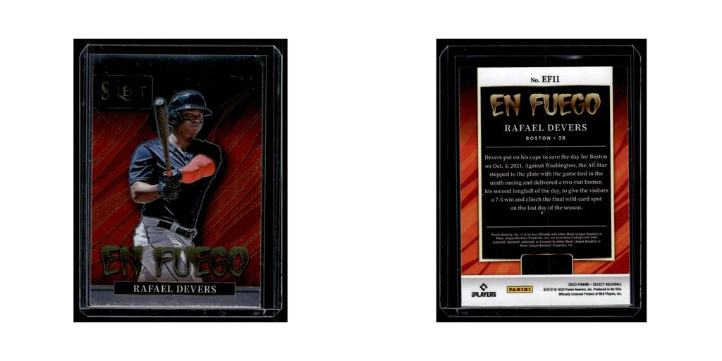 Rafael Devers 2022 Panini Select En Fuego #EF11 Boston Red Sox Baseball Card NM