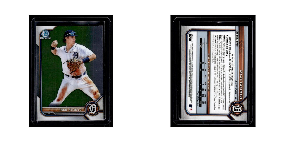 Izaac Pacheco 2022 Bowman Chrome Prospects #BCP-106 Detroit Tigers NM