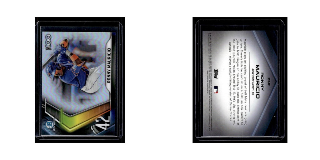Ronny Mauricio 2022 Bowman Chrome Top 100 #BTP-42 New York Mets Baseball Card NM