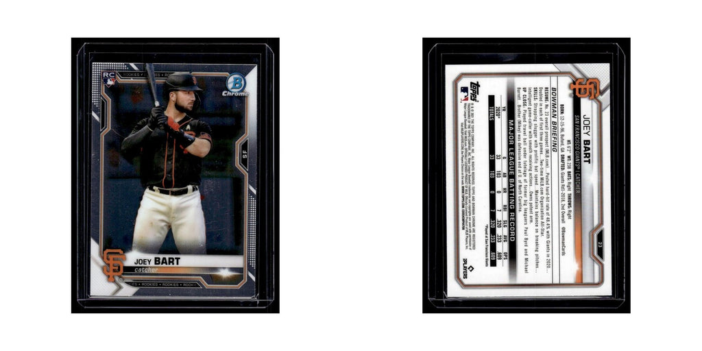 Joey Bart Rookie 2021 Bowman Chrome #23 San Francisco Giants Baseball Card NM