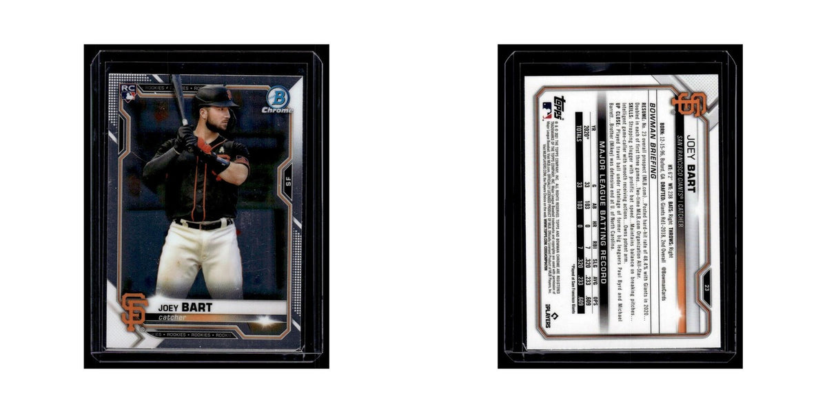 Joey Bart Rookie 2021 Bowman Chrome #23 San Francisco Giants Baseball Card NM