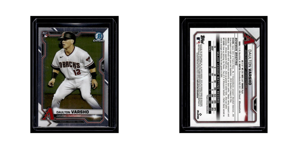 Daulton Varsho Rookie 2021 Bowman Chrome #95 Arizona Diamondbacks NM
