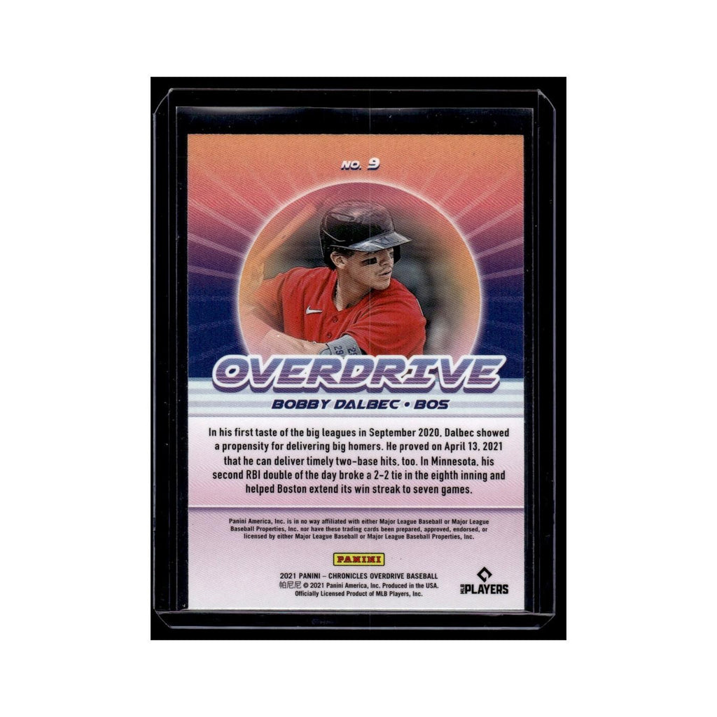 Bobby Dalbec Rookie 2021 Panini Chronicles Overdrive #9 Boston Red Sox NM