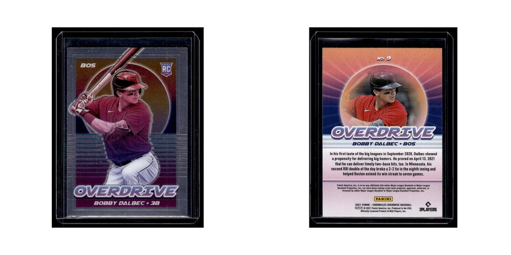 Bobby Dalbec Rookie 2021 Panini Chronicles Overdrive #9 Boston Red Sox NM