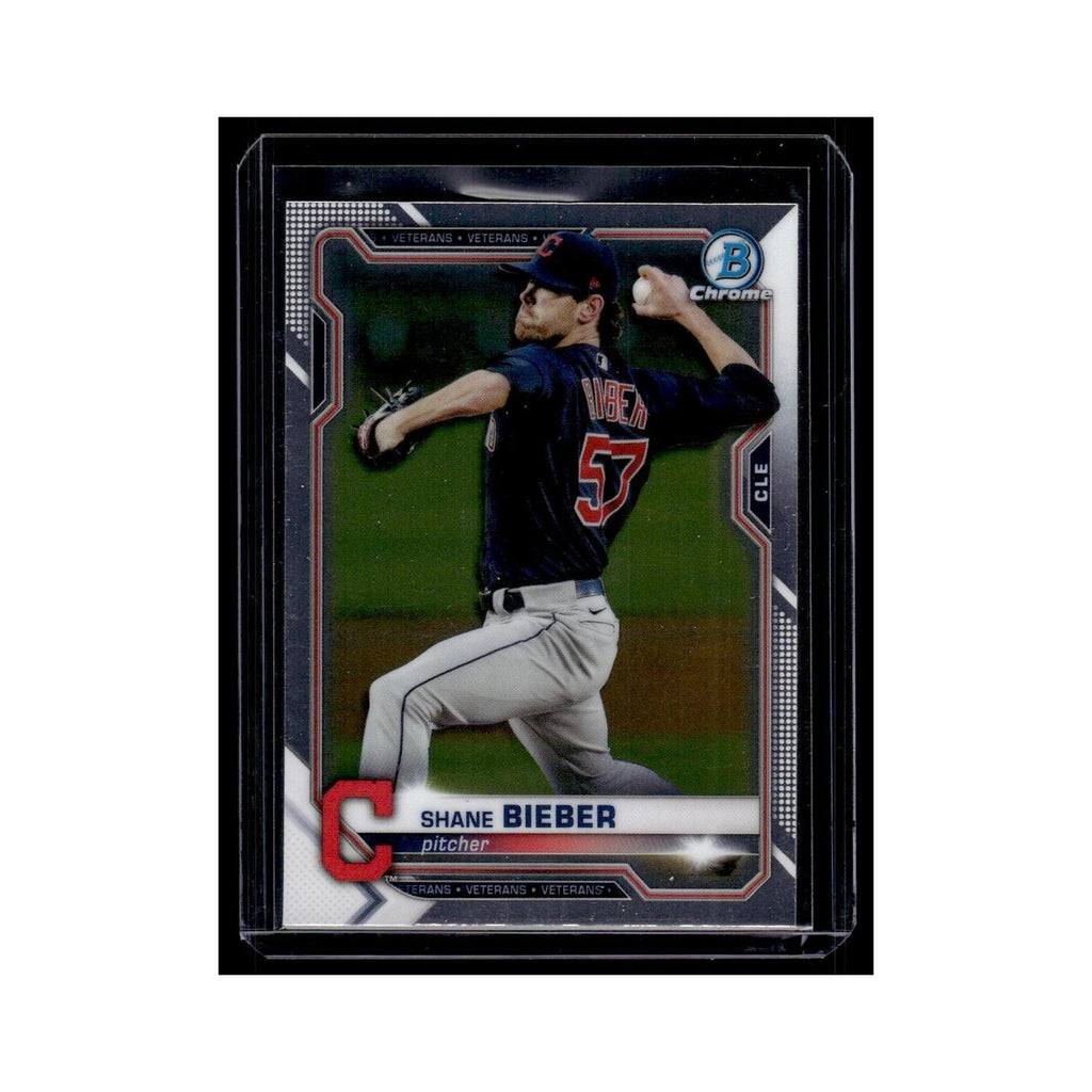 Shane Bieber 2021 Bowman Chrome #30 Cleveland Indians Baseball Card NM