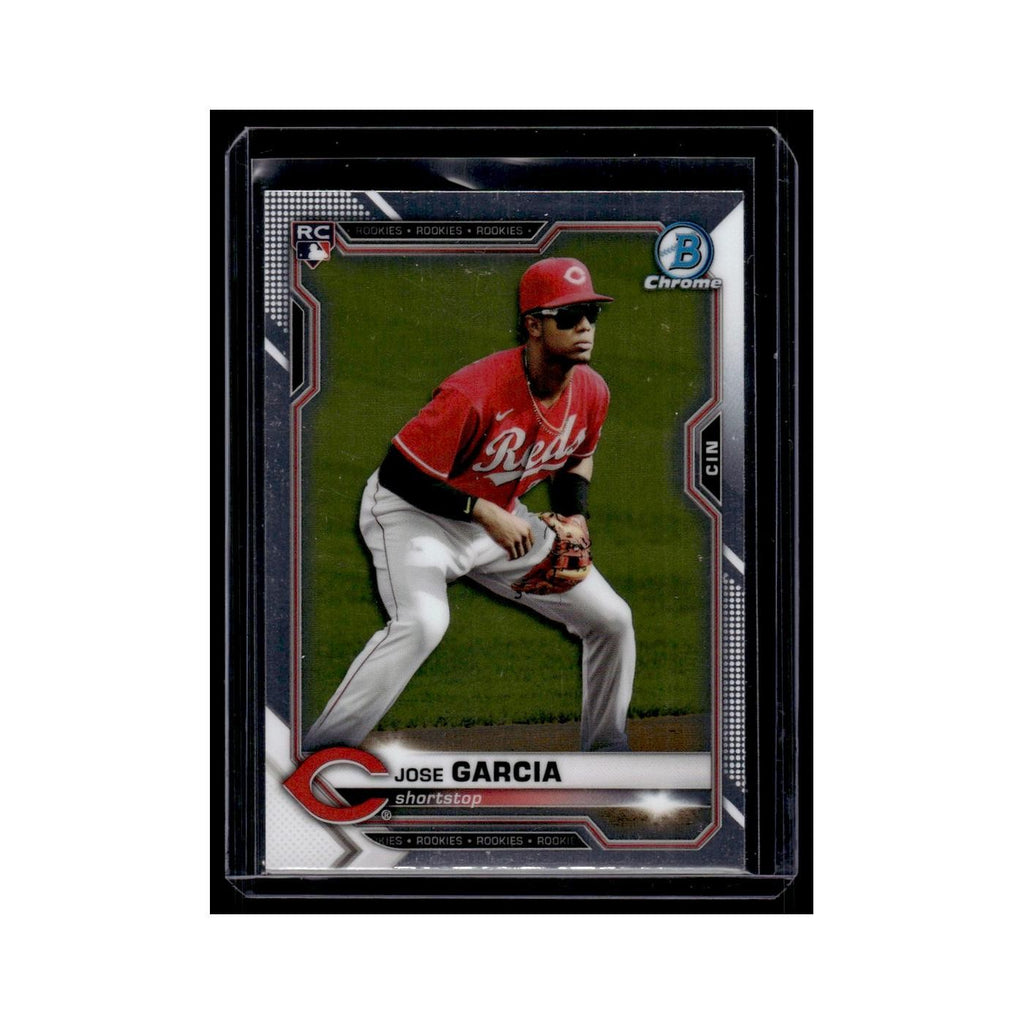 Jose Garcia Rookie 2021 Bowman Chrome #14 Cincinnati Reds Baseball Card NM