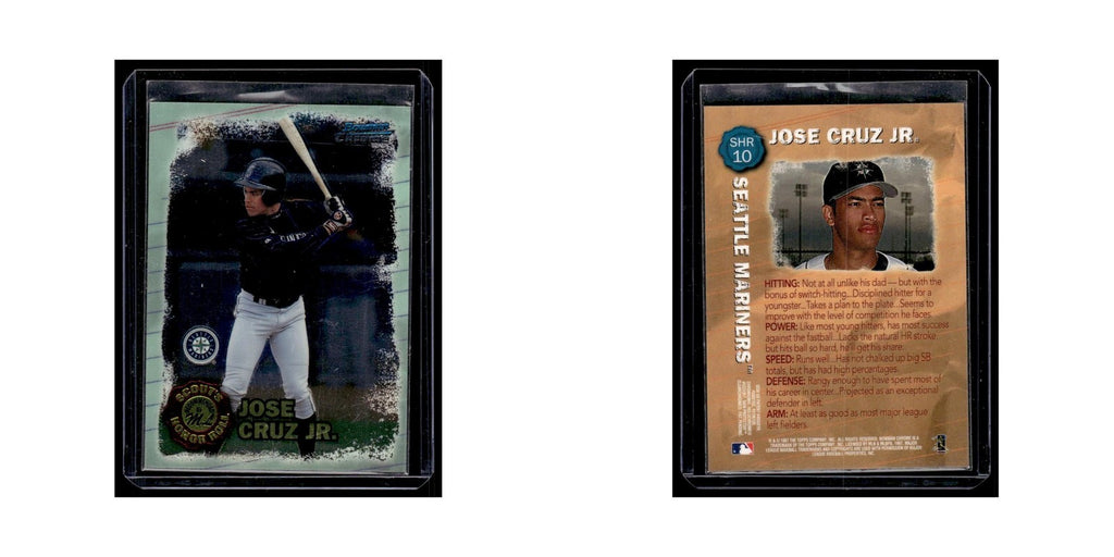 Jose Cruz Jr. 1997 Bowman Chrome #SHR10 Seattle Mariners Baseball Card NM