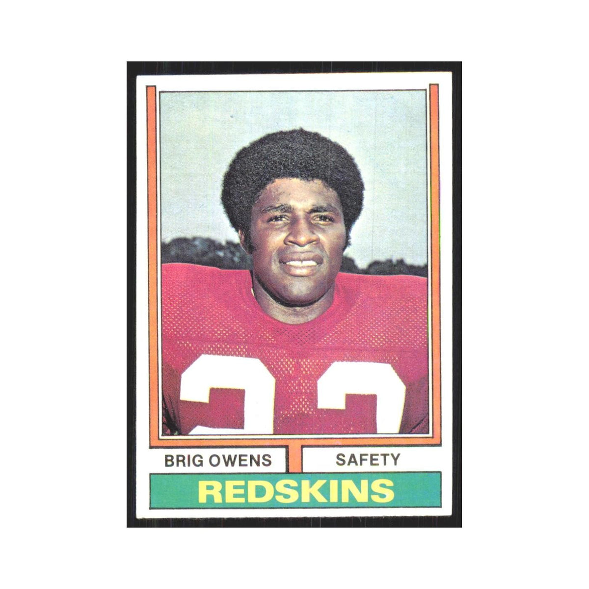 1974 Topps Brig Owens Redskins #156.0