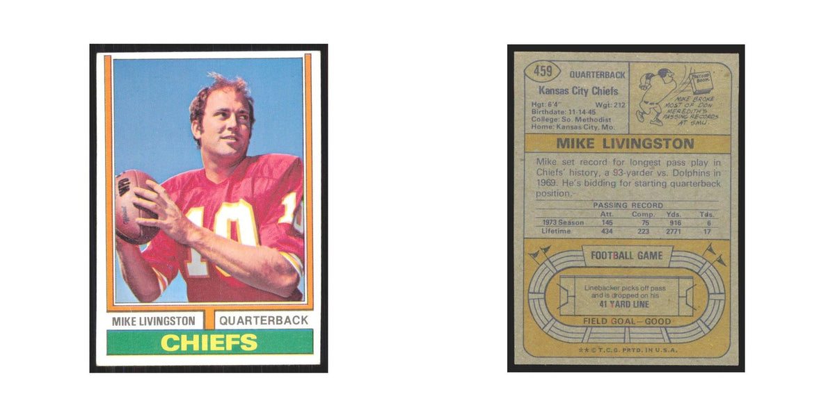 1974 Topps Mike Livingston Chiefs #459.0