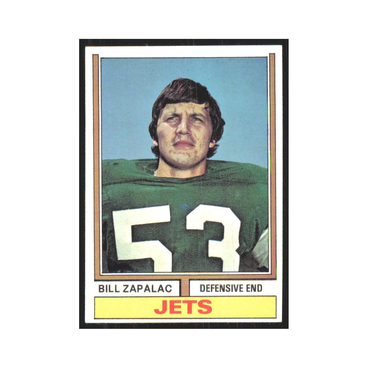 1974 Topps Bill Zapalac Jets #415.0