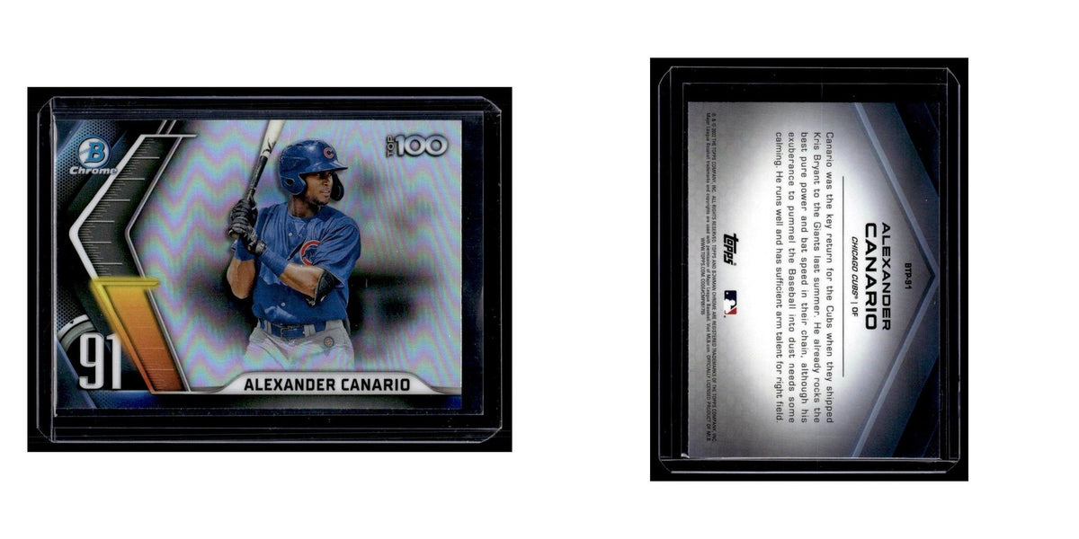 Alexander Canario 2022 Bowman Chrome Top 100 #BTP-91 Chicago Cubs NM