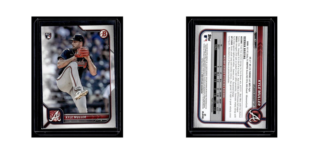 Kyle Muller Rookie 2022 Bowman #62 Atlanta Braves Baseball Card NM