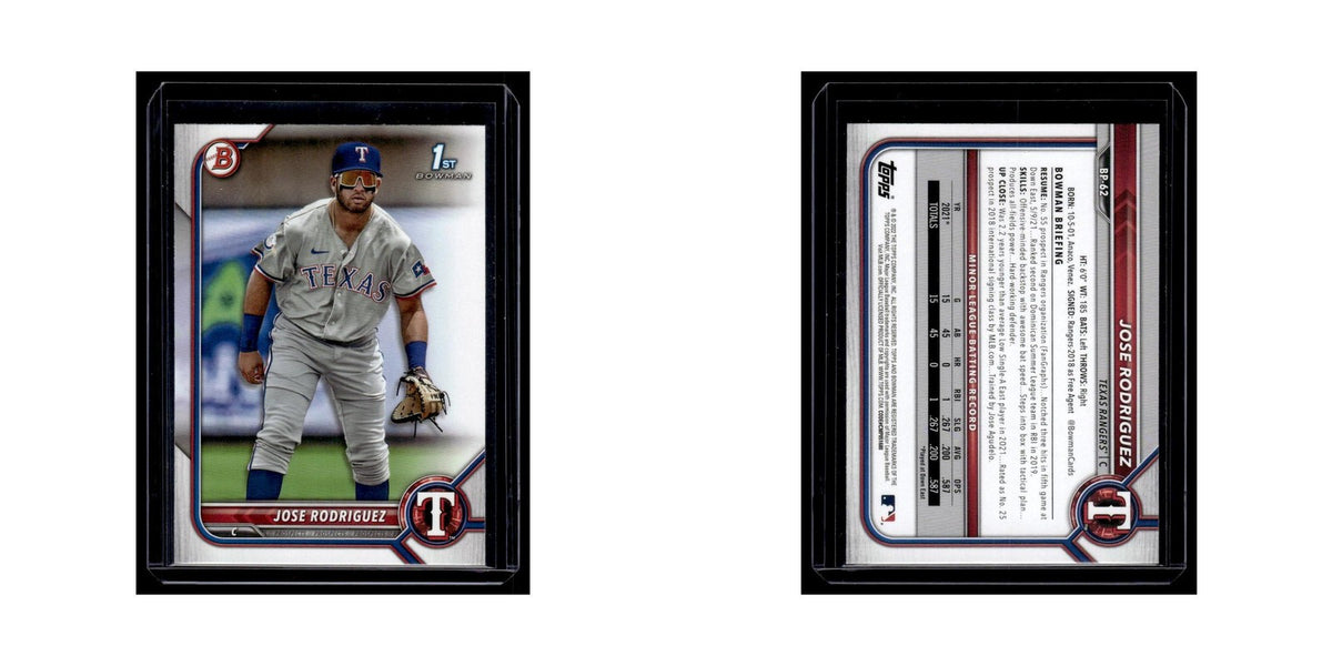 Jose Rodriguez 2022 Bowman Prospects #BP-62 Texas Rangers Baseball Card NM