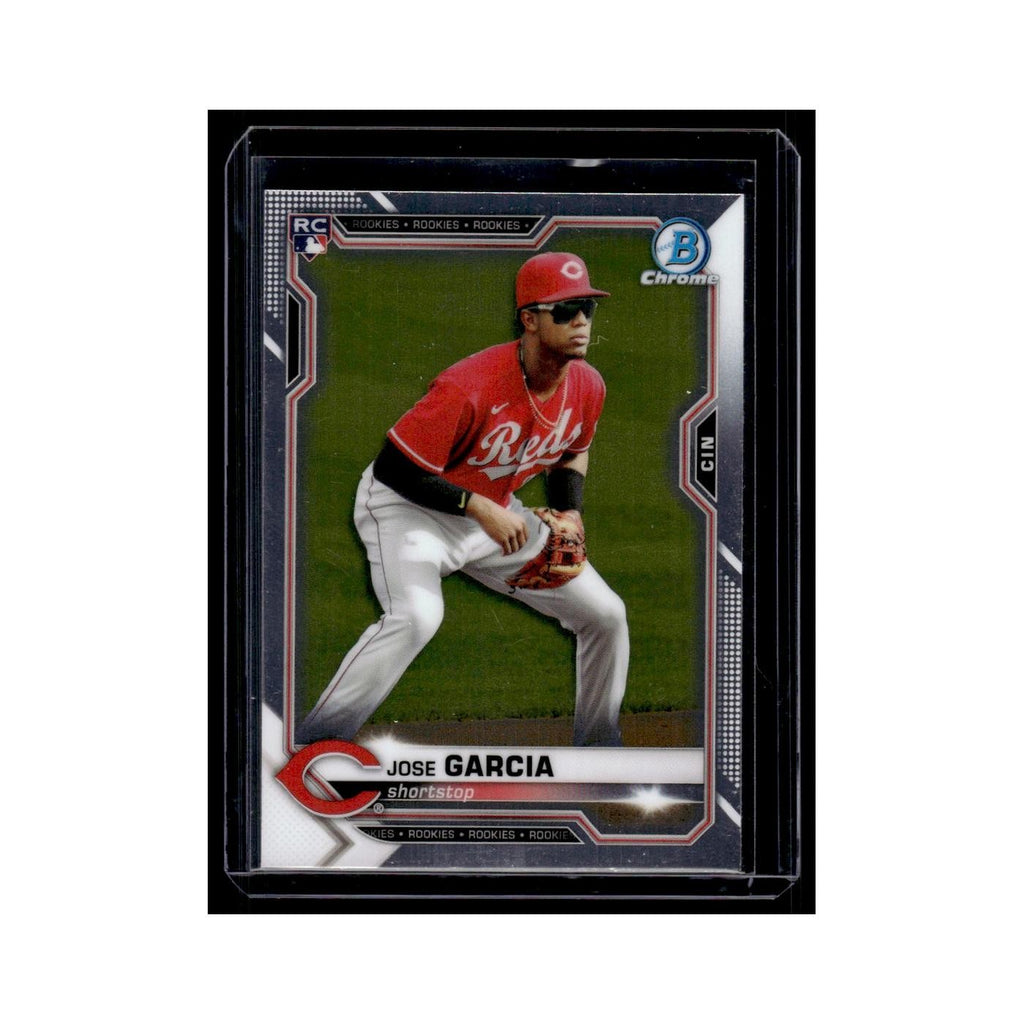 Jose Garcia Rookie 2021 Bowman Chrome #14 Cincinnati Reds Baseball Card NM