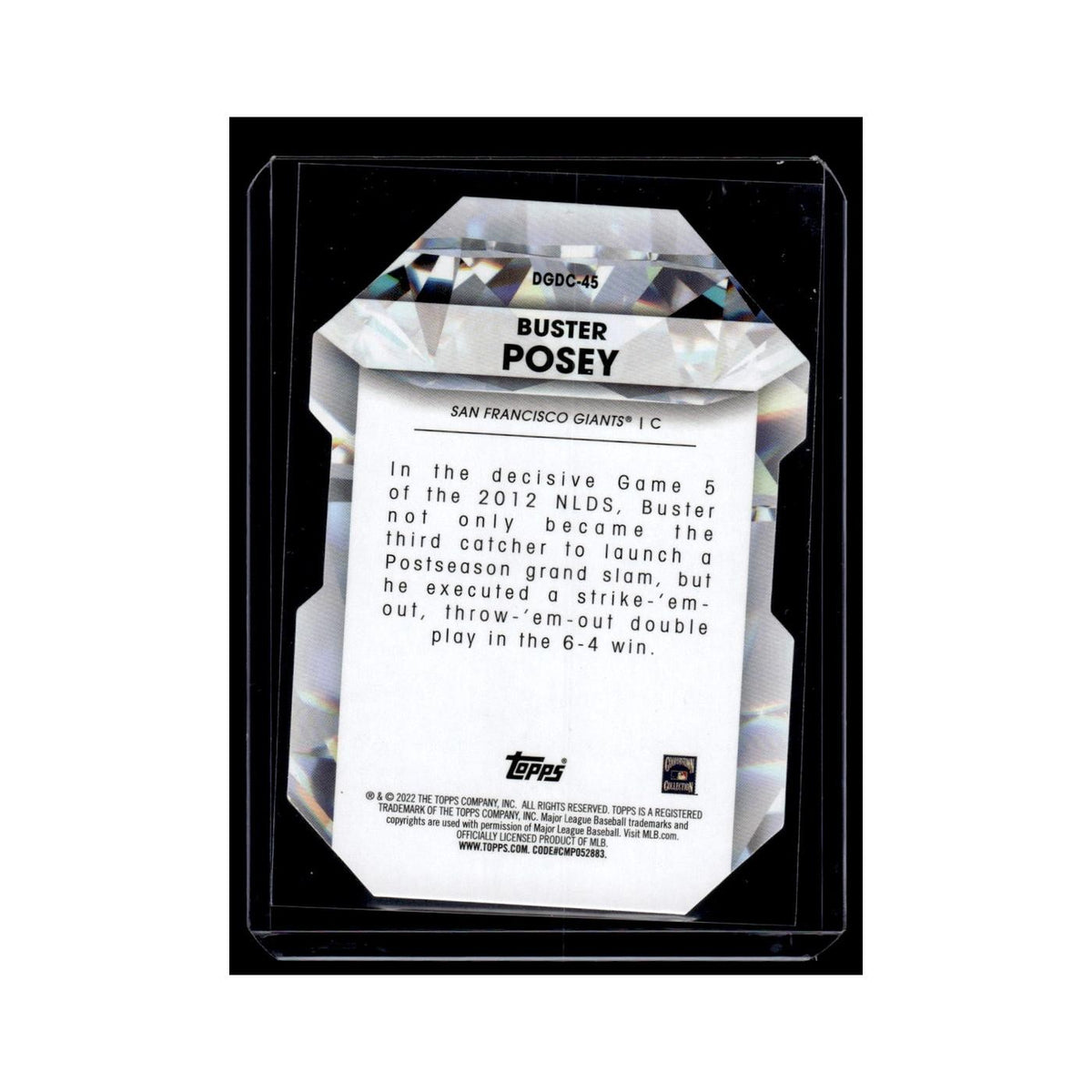 Buster Posey 2022 Topps Diamond Greats Die Cuts #DGDC-45 San Francisco Giants NM