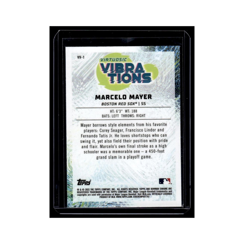 Marcelo Mayer 2022 Bowman Chrome Virtuosic Vibrations #VV-1 Boston Red Sox NM