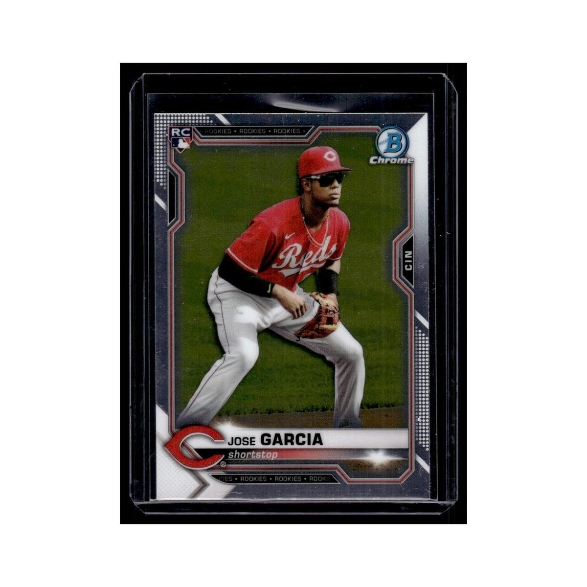 Jose Garcia Rookie 2021 Bowman Chrome #14 Cincinnati Reds Baseball Card NM