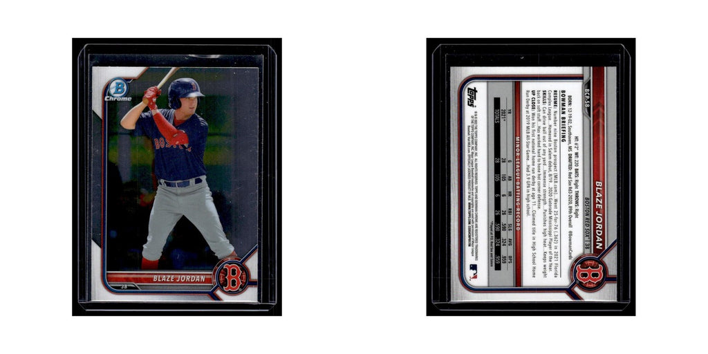 Blaze Jordan 2022 Bowman Chrome Prospects #BCP-58 Boston Red Sox NM