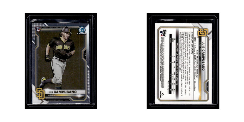 Luis Campusano Rookie 2021 Bowman Chrome #37 San Diego Padres Baseball Card NM