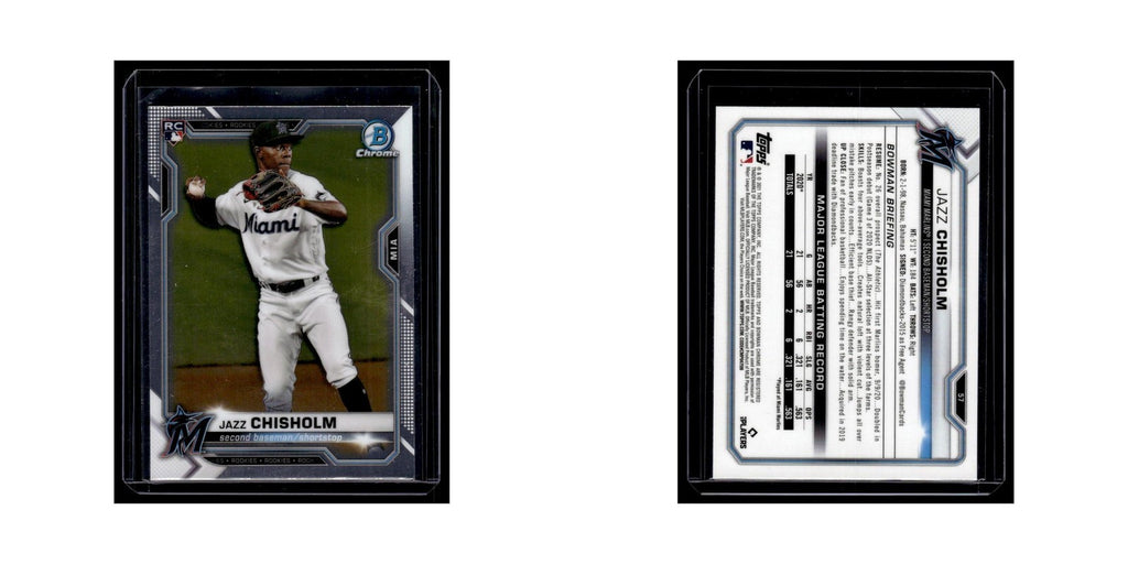 Jazz Chisholm Rookie 2021 Bowman Chrome #57 Miami Marlins Baseball Card NM