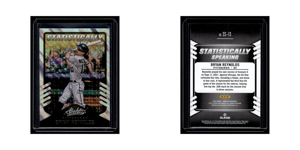 Bryan Reynolds 2022 Panini Absolute Statistically Speaking #SS-13 Pirates NM