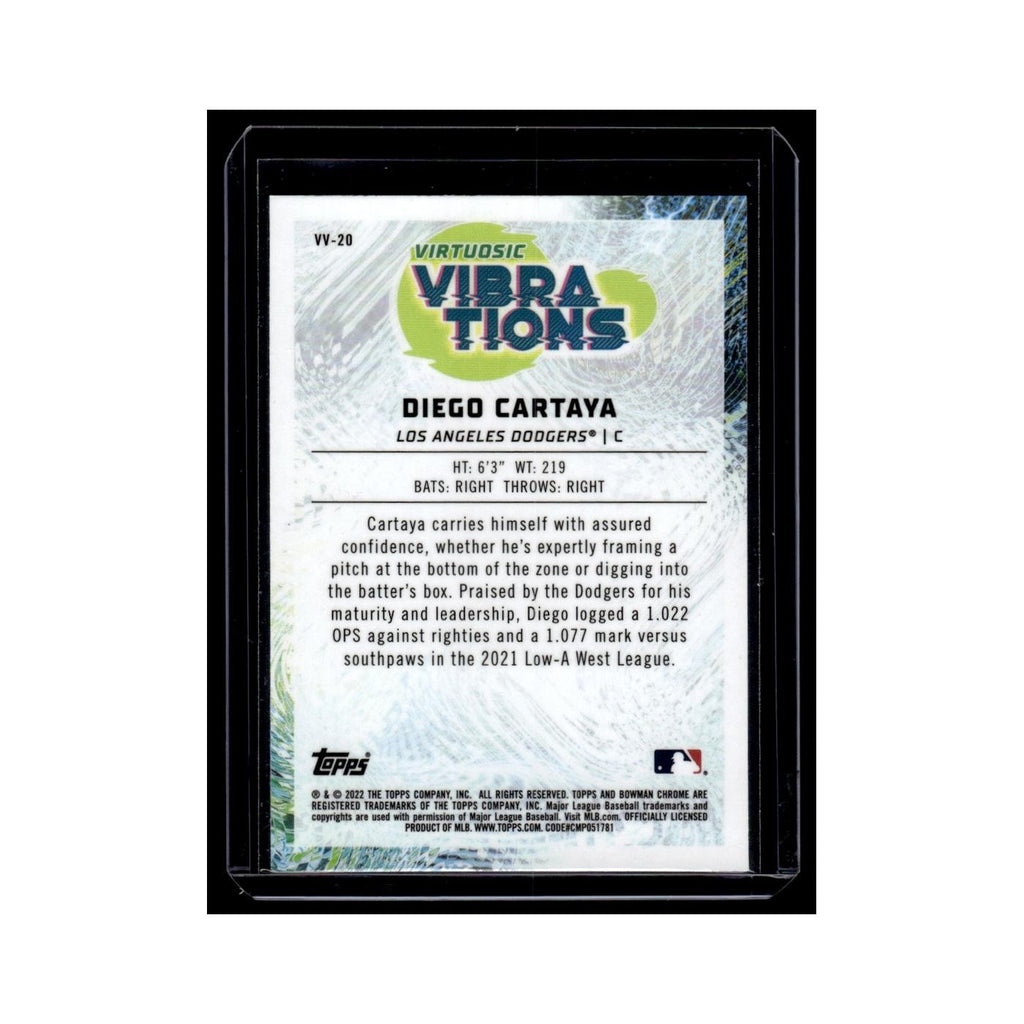 Diego Cartaya 2022 Bowman Chrome Virtuosic Vibrations #VV-20 Dodgers NM