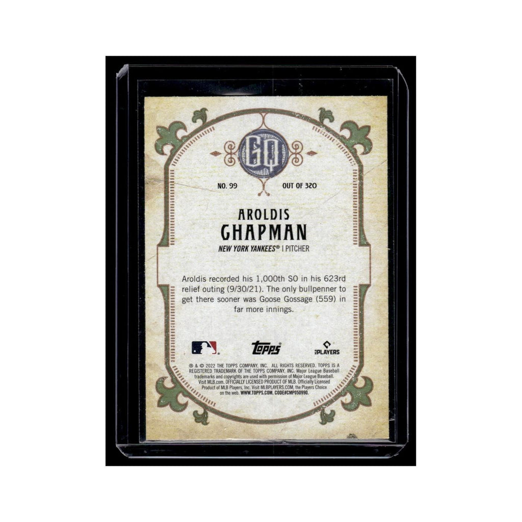Aroldis Chapman 2022 Topps Gypsy Queen #99 New York Yankees Baseball Card NM