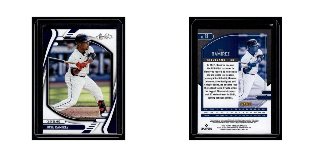 Jose Ramirez 2022 Panini Absolute #19 Cleveland Guardians Baseball Card NM