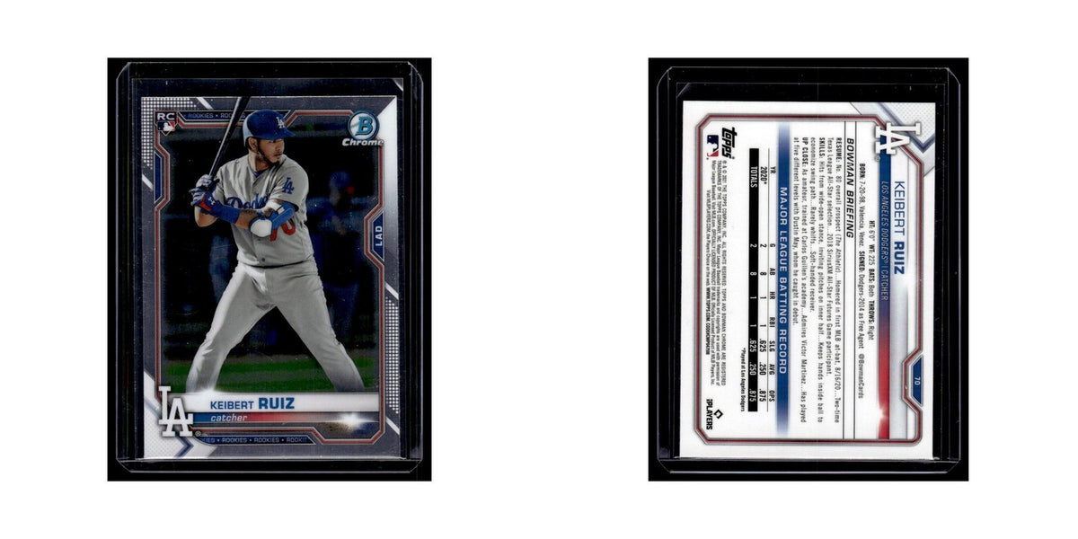 Keibert Ruiz Rookie 2021 Bowman Chrome #70 Los Angeles Dodgers Baseball Card NM